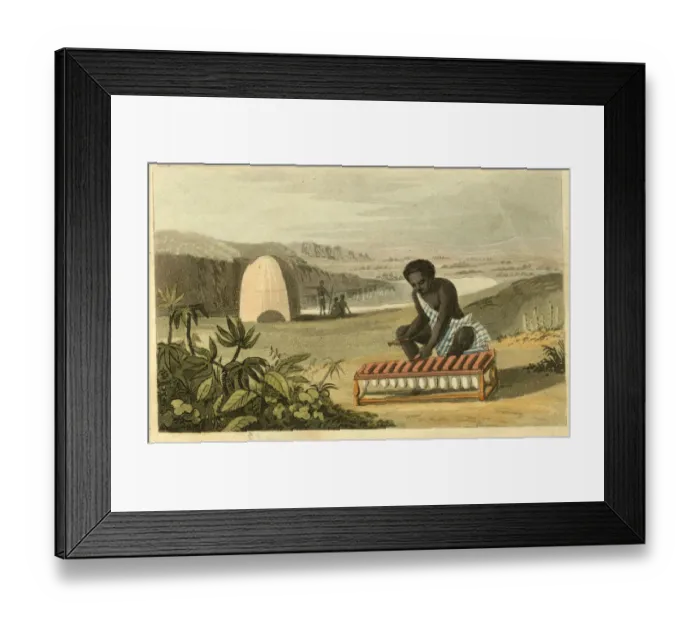 Framed Print : West African native playing Balafon Framed Print : West African native playing Balafon