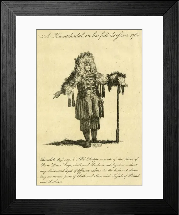 Framed Print : A Kamtchadal or Kamchadal in his full dress Framed Print : A Kamtchadal or Kamchadal in his full dress