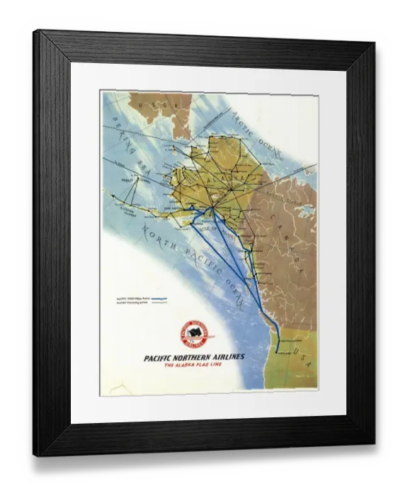 Framed Print : Poster, Pacific Northern Airlines Framed Print : Poster, Pacific Northern Airlines