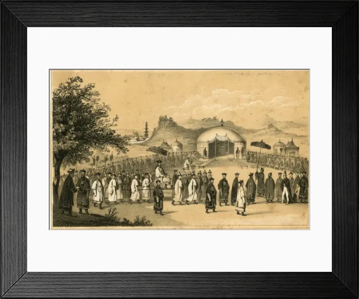 Framed Print : Approach of Emperor of China to receive British Ambassador Framed Print : Approach of Emperor of China to receive British Ambassador