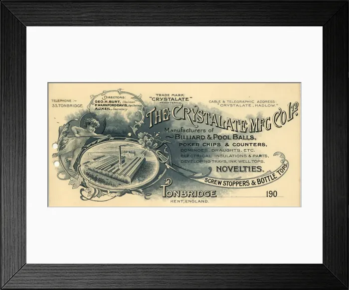 Framed Print : Stationery, Crystalate Manufacturing Co Ltd Framed Print : Stationery, Crystalate Manufacturing Co Ltd