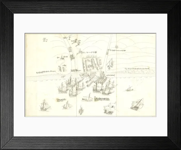 Framed Print : Brighton, attack by the French Fleet Framed Print : Brighton, attack by the French Fleet