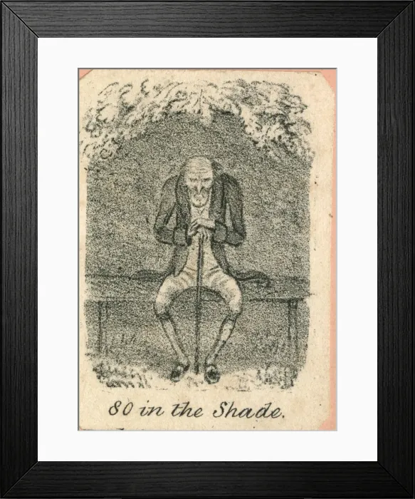 Framed Print : Cartoon, 80 in the Shade Framed Print : Cartoon, 80 in the Shade