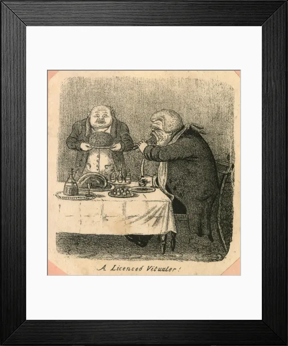 Framed Print : Cartoon, A Licenced Vitualer