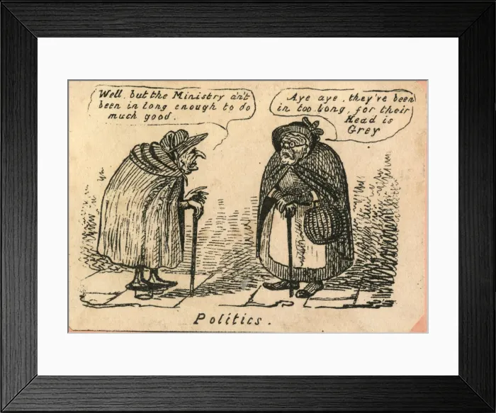 Framed Print : Cartoon comment on Prime Minister Charles Grey Framed Print : Cartoon comment on Prime Minister Charles Grey