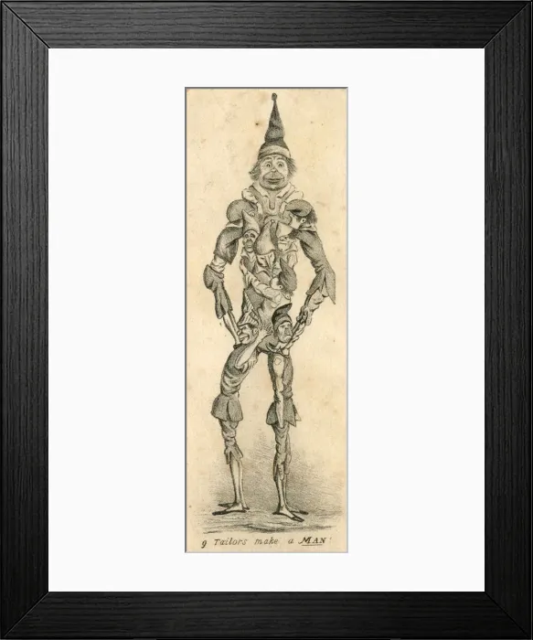 Framed Print : Cartoon, Tailors make a Man Framed Print : Cartoon, Tailors make a Man