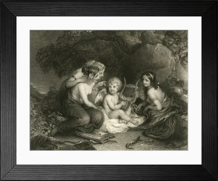 Framed Print : Cupid taught by the Three Graces Framed Print : Cupid taught by the Three Graces