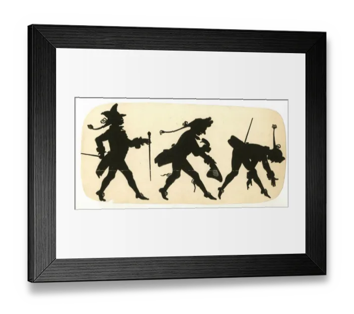 Framed Print : Silhouette, Man bowing in three stages Framed Print : Silhouette, Man bowing in three stages