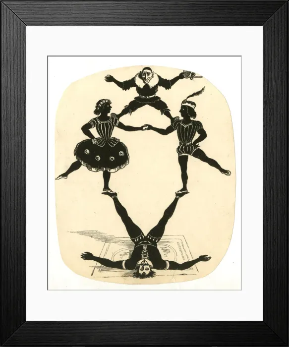 Framed Print : Silhouette, Circus Acrobats Framed Print : Silhouette, Circus Acrobats