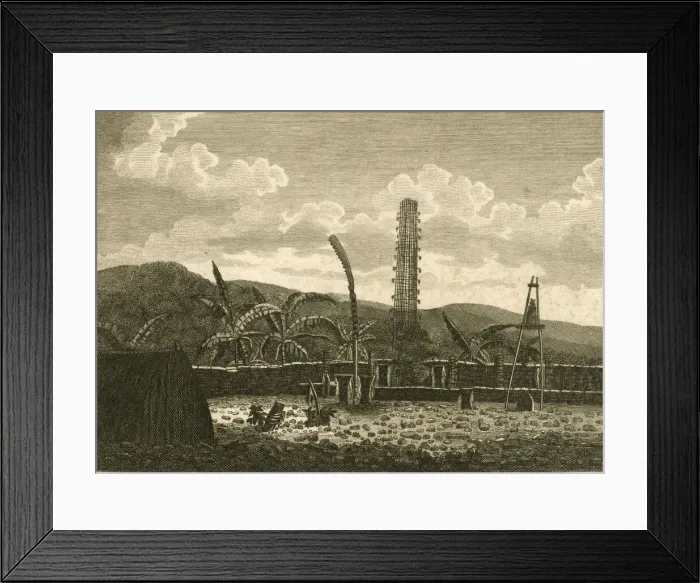Framed Print : View of a Morai or burial place in Atooi, Sandwich Islands Framed Print : View of a Morai or burial place in Atooi, Sandwich Islands