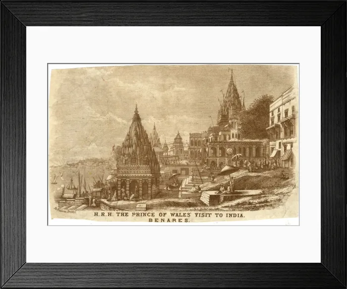 Framed Print : Prince of Wales visit to India in 1876 - Benares Framed Print : Prince of Wales visit to India in 1876 - Benares