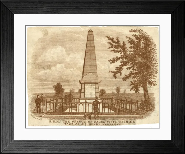 Framed Print : Prince of Wales visit to India in 1876 - Havelock Tomb Framed Print : Prince of Wales visit to India in 1876 - Havelock Tomb