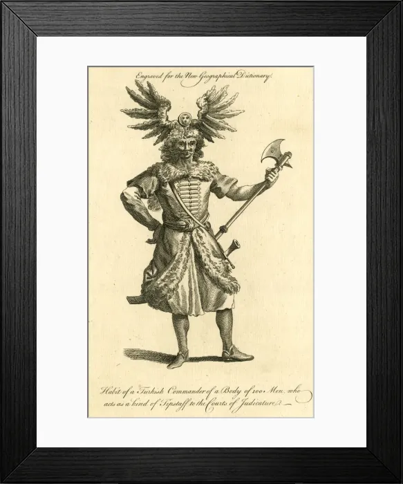 Framed Print : Turkish Commander of a body of 100 men Framed Print : Turkish Commander of a body of 100 men