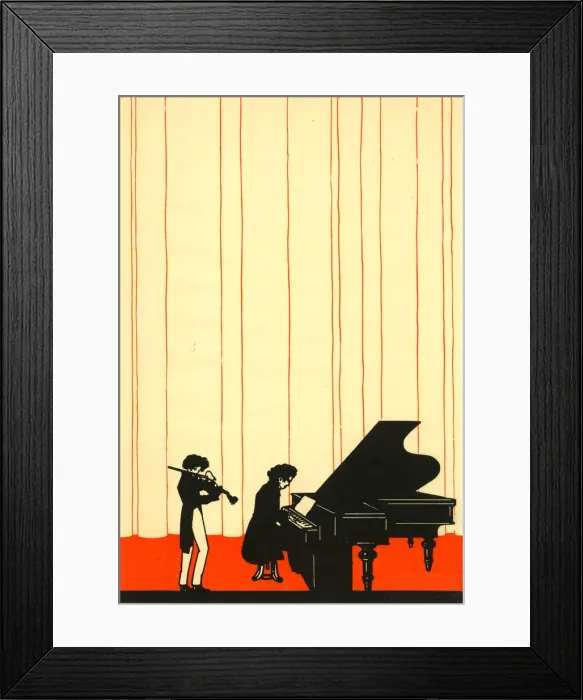 Framed Print : Greetings card - Violinist and Pianist performing Framed Print : Greetings card - Violinist and Pianist performing
