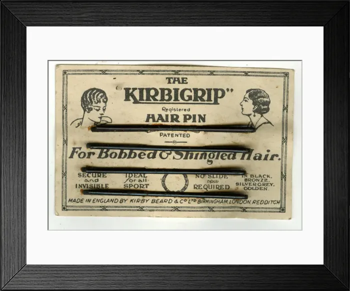 Framed Print : Kirbigrip Hair Pins on a card Framed Print : Kirbigrip Hair Pins on a card