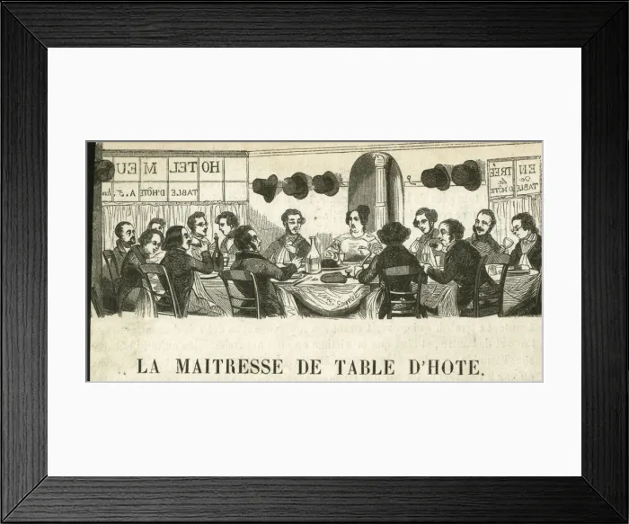 Framed Print : La Maitresse de Table d Hote Framed Print : La Maitresse de Table d Hote