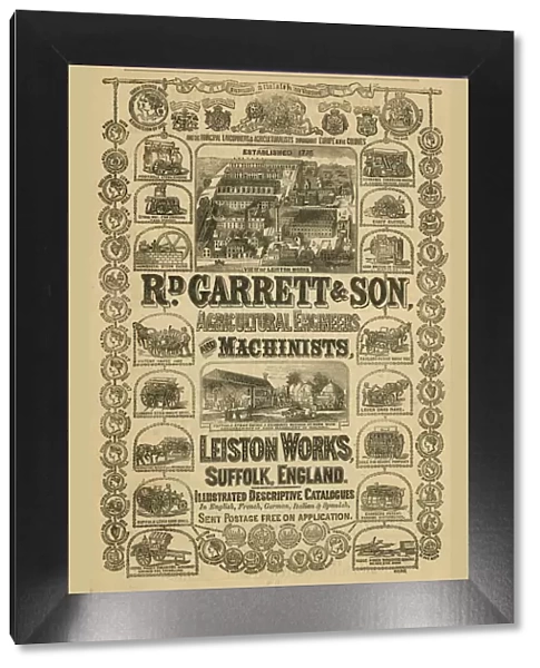 Advert, Richard Garrett & Son, Agricultural Engineers