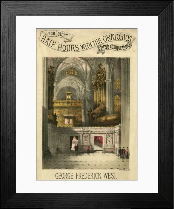 Framed Print : Music cover, Half Hours with the Oratorios Framed Print : Music cover, Half Hours with the Oratorios