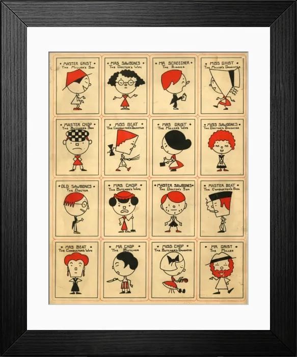 Framed Print : Music cover (back), Happy Families Framed Print : Music cover (back), Happy Families