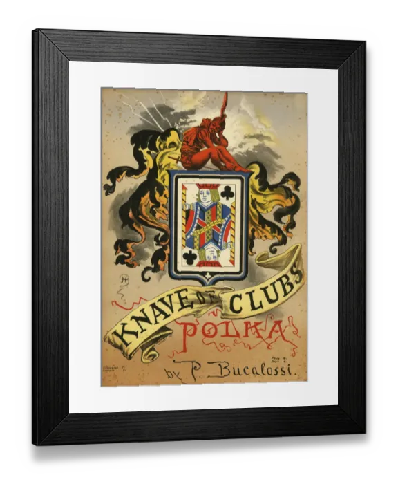 Framed Print : Music cover, Knave of Clubs Polka Framed Print : Music cover, Knave of Clubs Polka