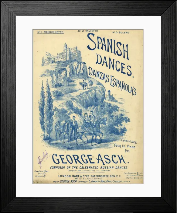 Framed Print : Music cover, Spanish Dances Framed Print : Music cover, Spanish Dances