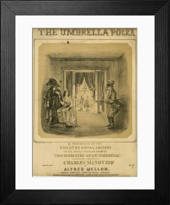 Framed Print : Music cover, The Umbrella Polka Framed Print : Music cover, The Umbrella Polka