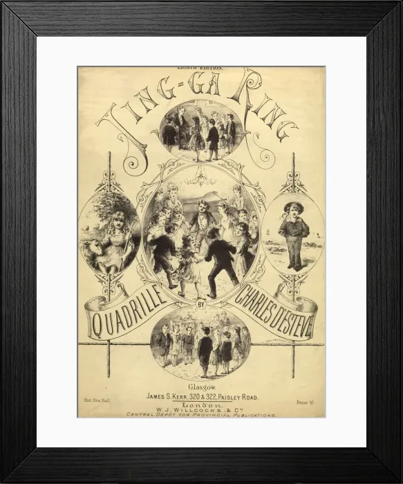 Framed Print : Music cover, Ting-Ga Ring Quadrille by Charles D Esteve Framed Print : Music cover, Ting-Ga Ring Quadrille by Charles D Esteve