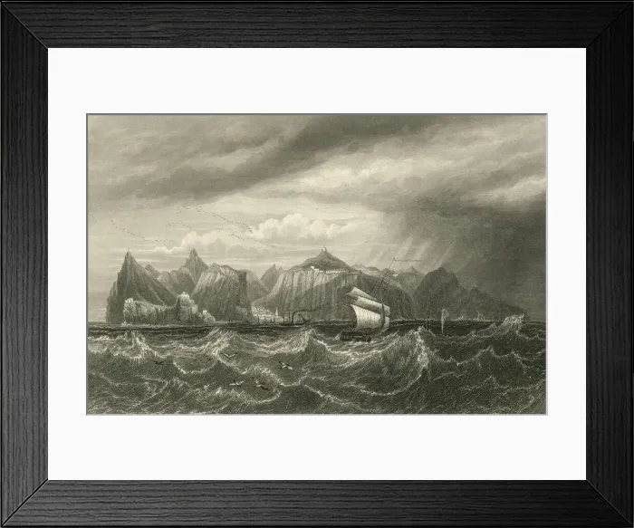 Framed Print : View of the island of St Helena Framed Print : View of the island of St Helena