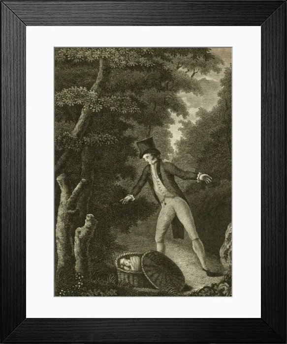 Framed Print : The Duke of Rutland discovers two infants Framed Print : The Duke of Rutland discovers two infants
