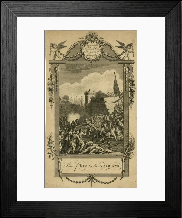 Framed Print : The Siege of Diu, Western India, by the Arabians Framed Print : The Siege of Diu, Western India, by the Arabians