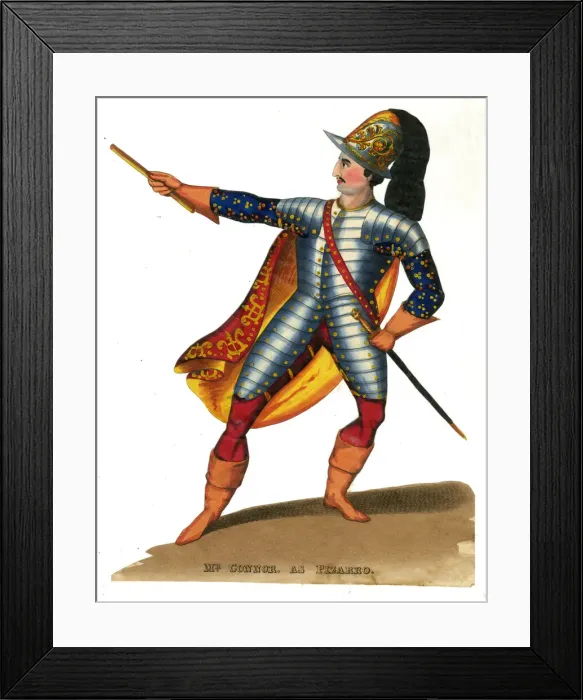 Framed Print : Toy Theatre, Mr Connor as Pizarro Framed Print : Toy Theatre, Mr Connor as Pizarro