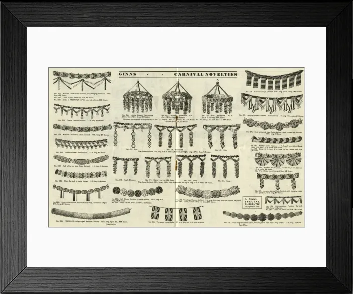 Framed Print : Victor G Ginn catalogue, Carnival Bunting Framed Print : Victor G Ginn catalogue, Carnival Bunting
