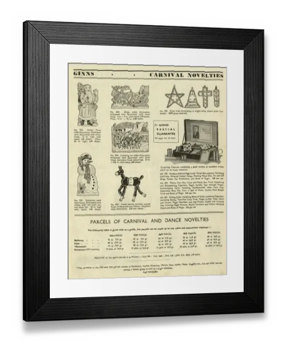 Framed Print : Victor G Ginn catalogue, Christmas Decorations Framed Print : Victor G Ginn catalogue, Christmas Decorations