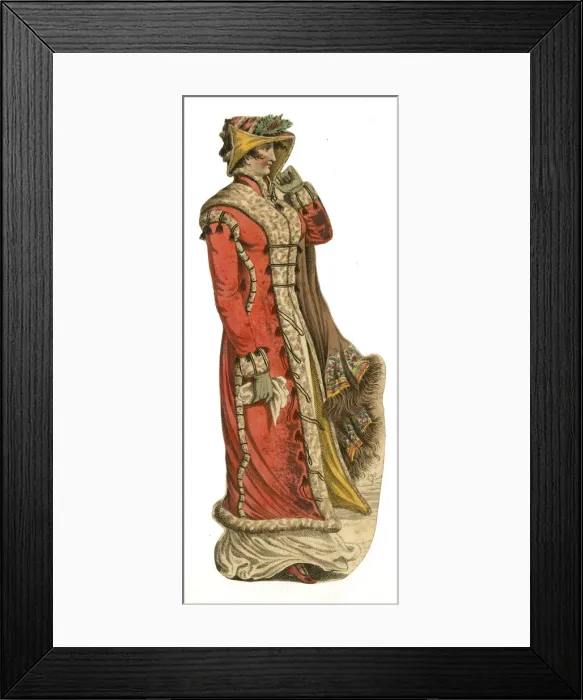 Framed Print : Victorian woman in Christmas costume Framed Print : Victorian woman in Christmas costume