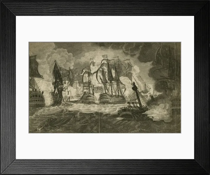 Framed Print : Victory of Admiral Earl Howe over the French Fleet Framed Print : Victory of Admiral Earl Howe over the French Fleet
