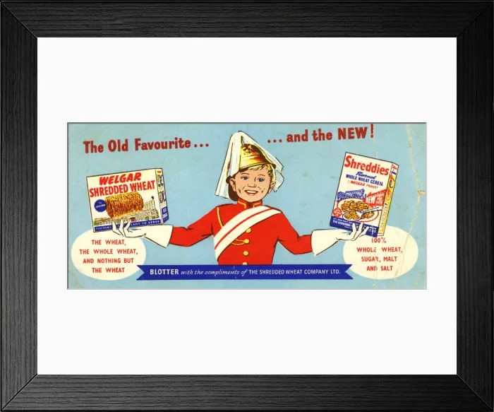 Framed Print : Blotter, Welgar Shredded Wheat and New Shreddies Framed Print : Blotter, Welgar Shredded Wheat and New Shreddies