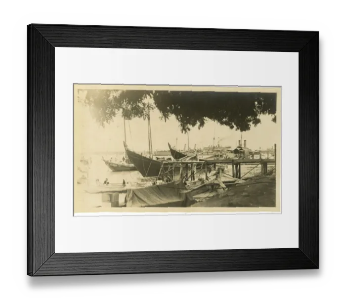 Framed Print : View of Shatt El Arab Waterway, Basra, Iraq, WW1 Framed Print : View of Shatt El Arab Waterway, Basra, Iraq, WW1