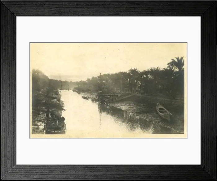 Framed Print : Waterway, Basra, Iraq, WW1 Framed Print : Waterway, Basra, Iraq, WW1