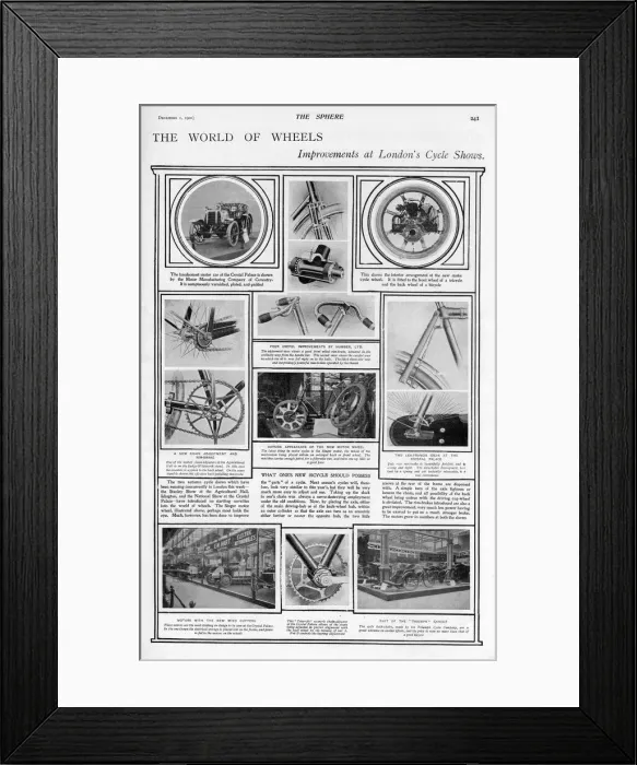 Framed Print : Improvements at Londons cycle shows, 1900 Framed Print : Improvements at Londons cycle shows, 1900