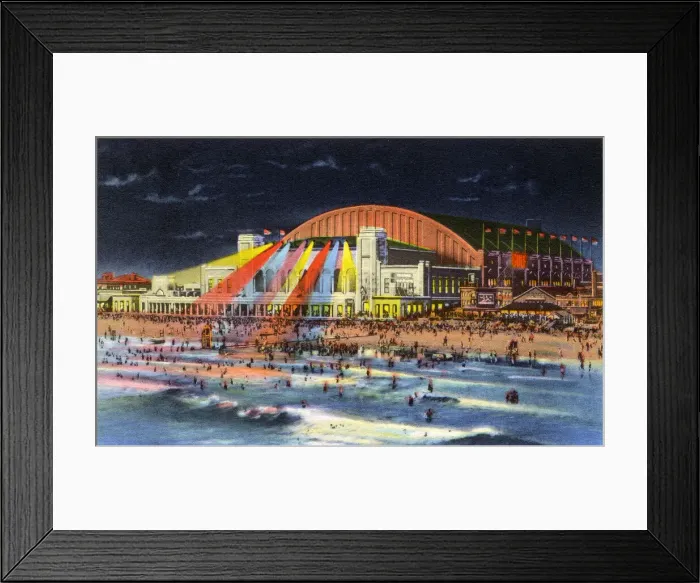 Framed Print : Night view of the Convention Hall, Atlantic City, New Jersey Framed Print : Night view of the Convention Hall, Atlantic City, New Jersey