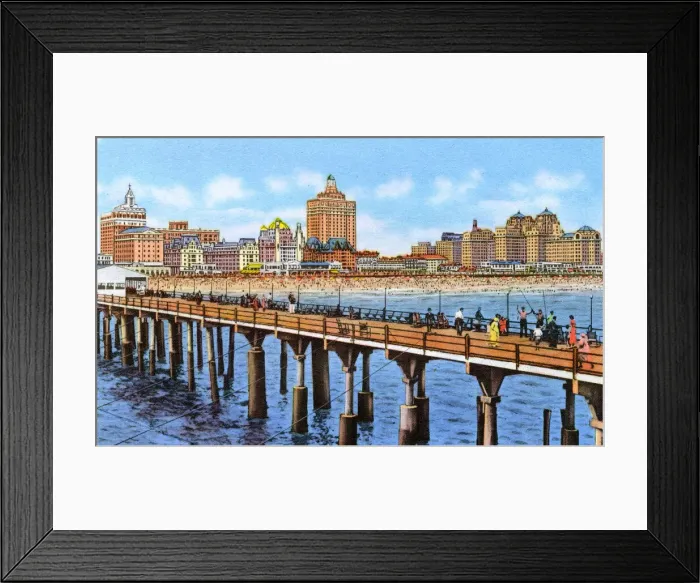 Framed Print : View from the Million Dollar Pier, Atlantic City, New Jersey Framed Print : View from the Million Dollar Pier, Atlantic City, New Jersey