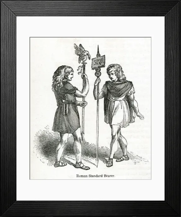 Framed Print : General Romans, standard bearers Framed Print : General Romans, standard bearers