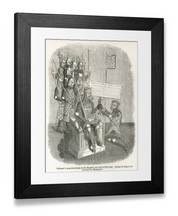 Framed Print : William I granting land to Earl of Brittany Framed Print : William I granting land to Earl of Brittany