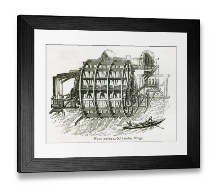 Framed Print : Water-works at Old London Bridge Framed Print : Water-works at Old London Bridge