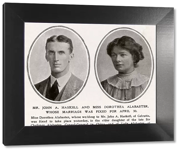Mr John A. Haskell and Miss Dorothea Alabaster, 1912