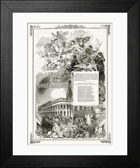 Framed Print : Opening of the New Royal Exchange, London 1844 Framed Print : Opening of the New Royal Exchange, London 1844