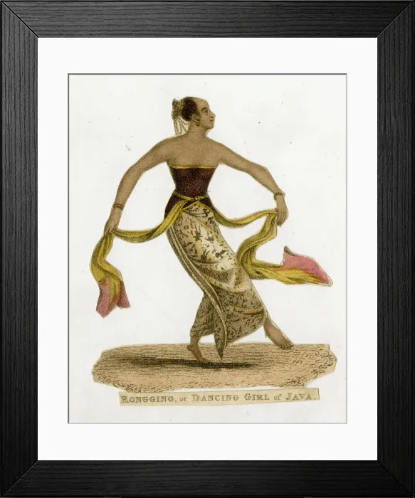Framed Print : Scrap, Rongging or Dancing Girl of Java Framed Print : Scrap, Rongging or Dancing Girl of Java