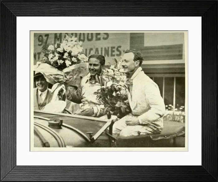 Framed Print : Le Mans 1929, Tim Birkin with Babe Barnato Framed Print : Le Mans 1929, Tim Birkin with Babe Barnato