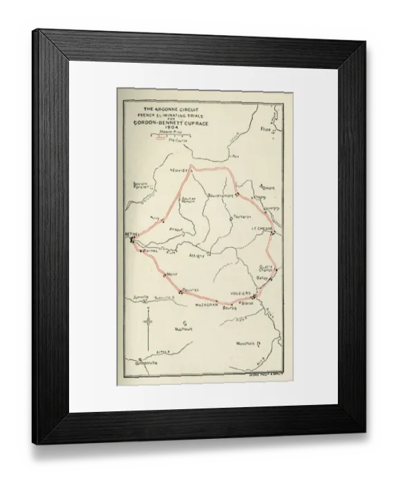 Framed Print : Argonne Circuit, Gordon-Bennett Cup Race Framed Print : Argonne Circuit, Gordon-Bennett Cup Race