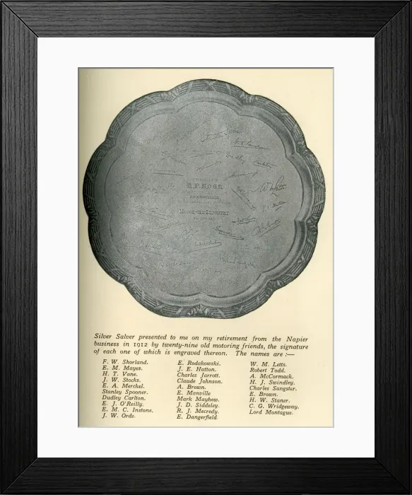 Framed Print : Silver Salver presented tos F Edge Framed Print : Silver Salver presented tos F Edge